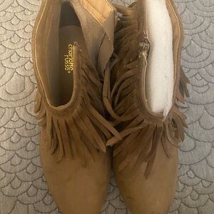Charlotte Russe Tan Suede Ankle Booties